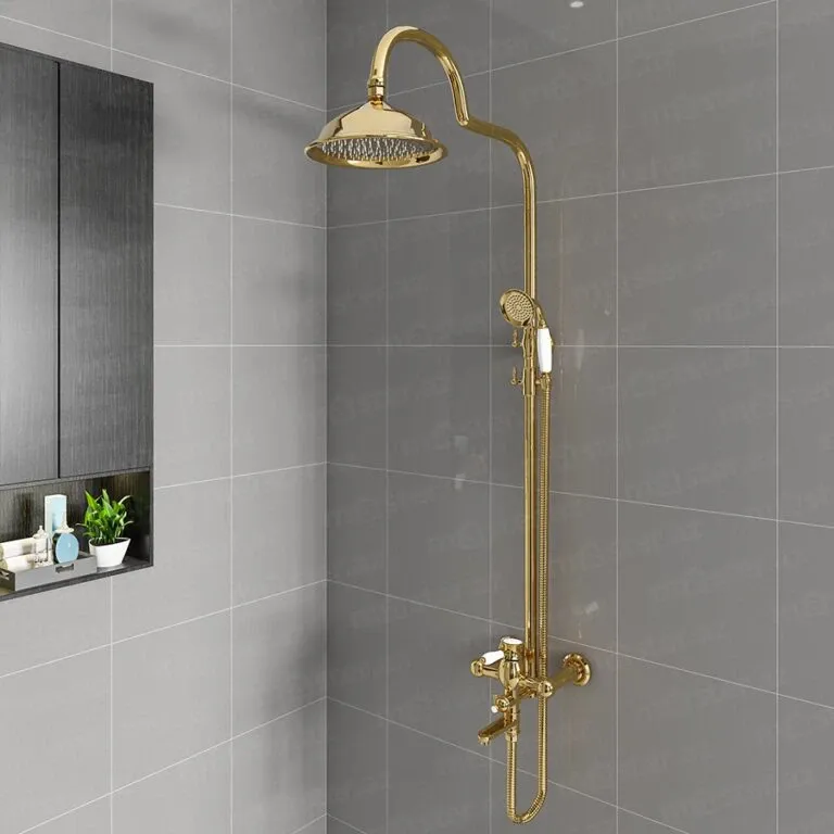 Duş Seti White-Gold Dreams (Stayak) Divar İçi Duş Setləri