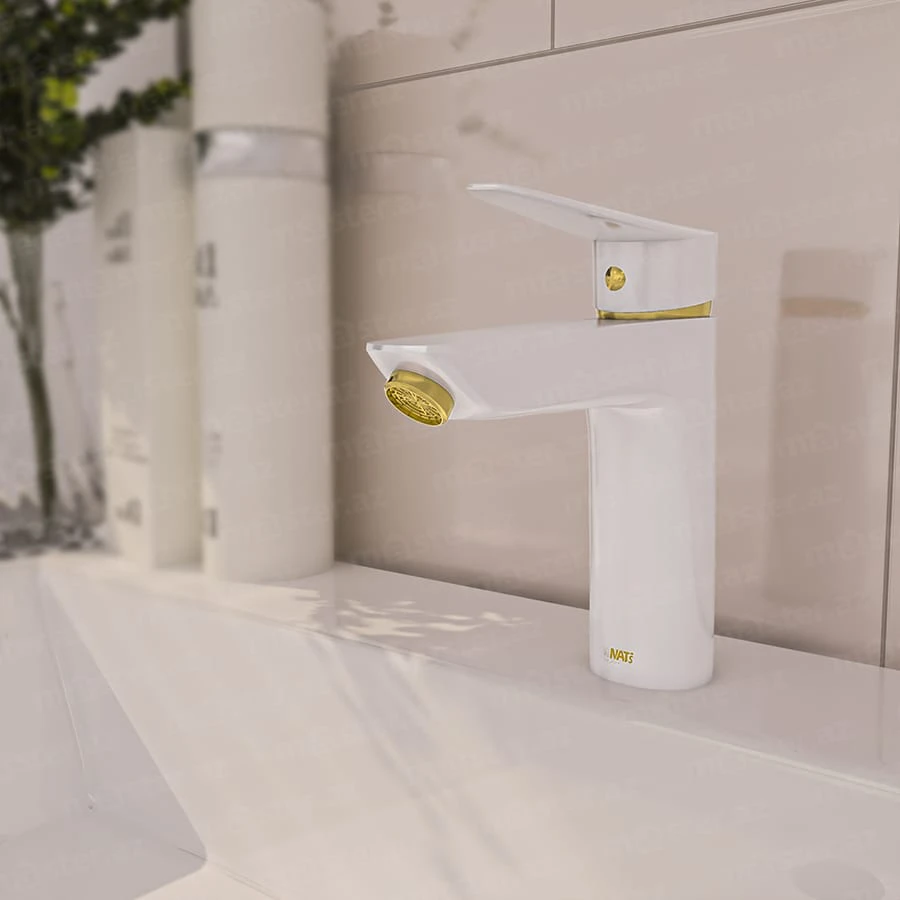 Nats AVANTGARDE Tülpan Kranı White Gold N1442 (Smesitel)