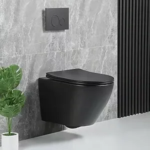 Asma Unitaz – Turkaz Oval Qara Mat